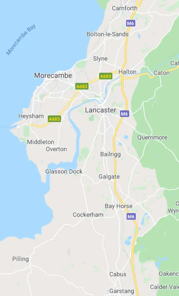 Lancaster service area map